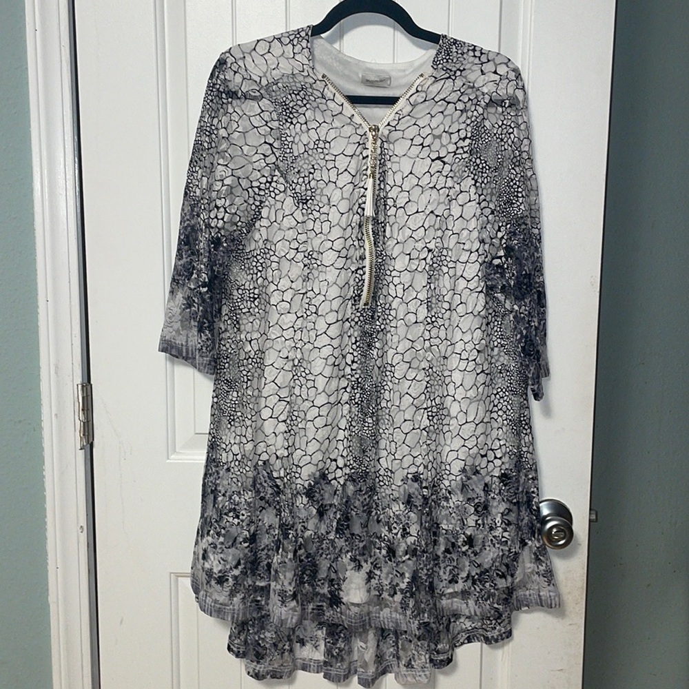 Avenue Crocodile Print Tunic Dress Size L